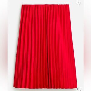 J. Crew Deep Ruby Red Pleated Pull On Mini Skirt Sz M